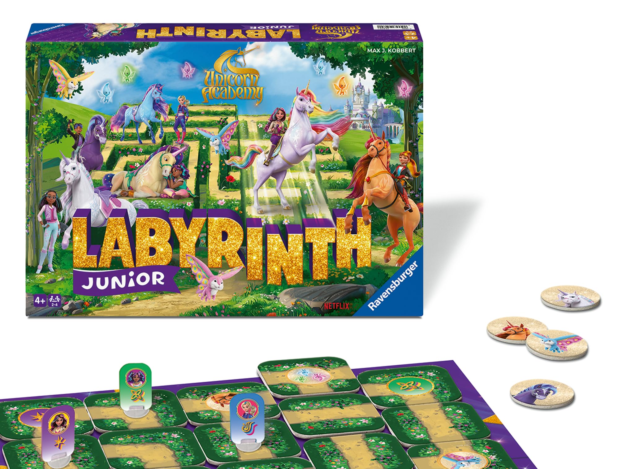 Ravensburger Unicorn Academy Junior Labyrinth – Juego De Mesa Para Niños A Partir De 4 Años, Busca Y Desliza En El Mundo De Los Unicornios
