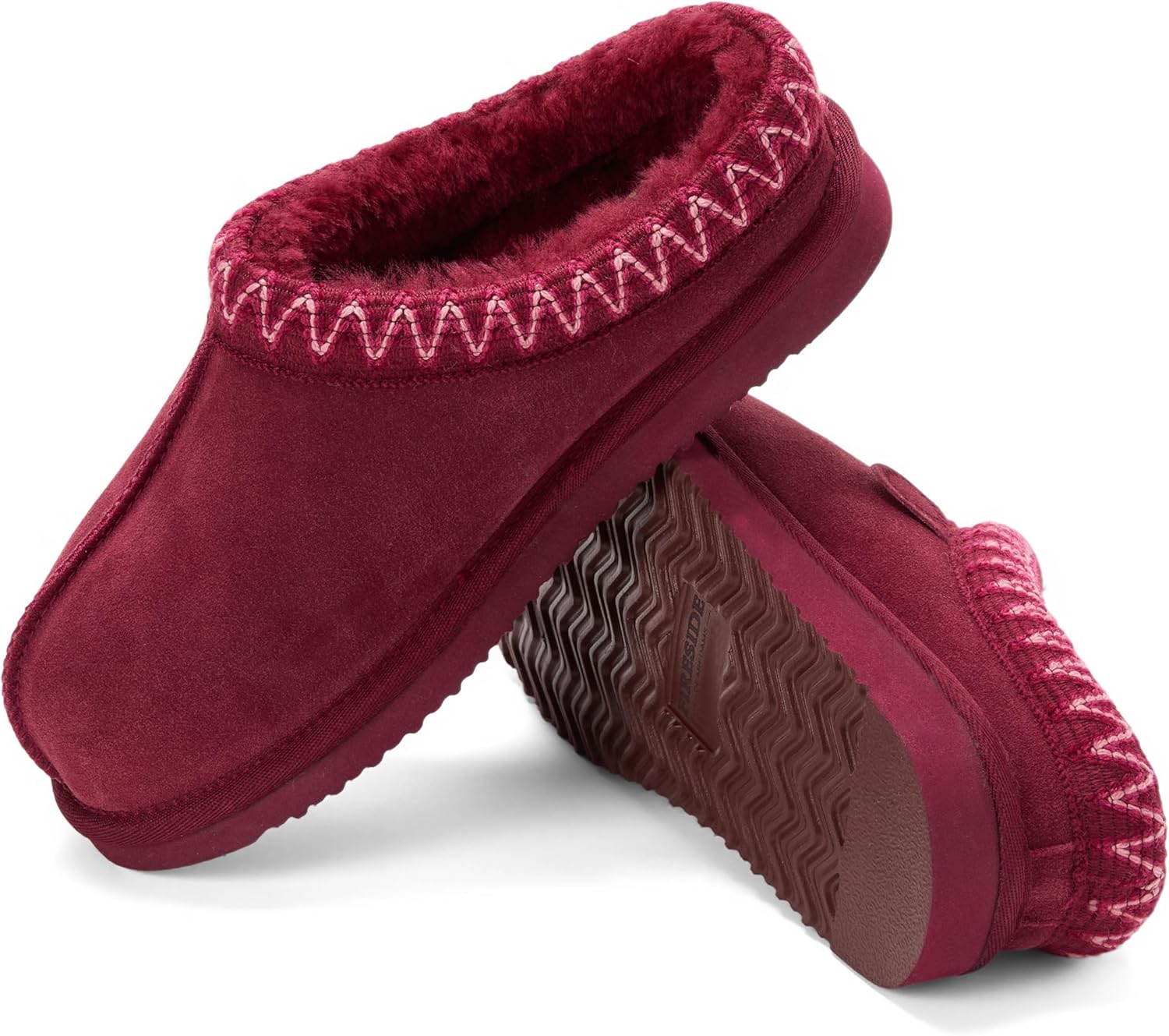 Fireside by Dearfoams Women’s Greta Genuine Shearling Clog Slippers, 100% Natural Suede Clogs for Outdoor & Indoor - Image 7