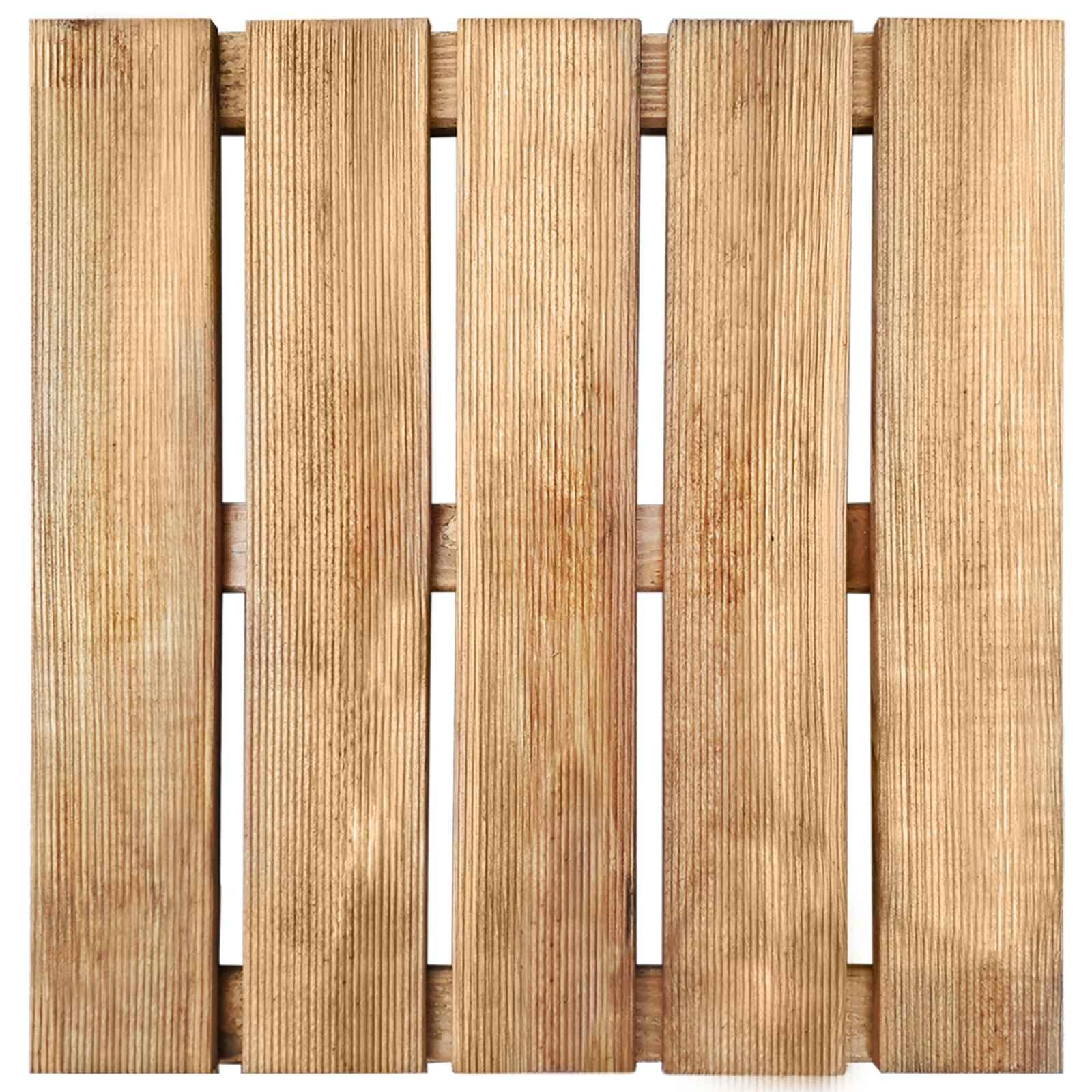 vidaXL Piastrella per Decking 6 pcs Marrone 50 x 50 cm, Giardino e terrazza, decking moderno in legno di pino resistente, set piastrelle quadrate per patio e piscina