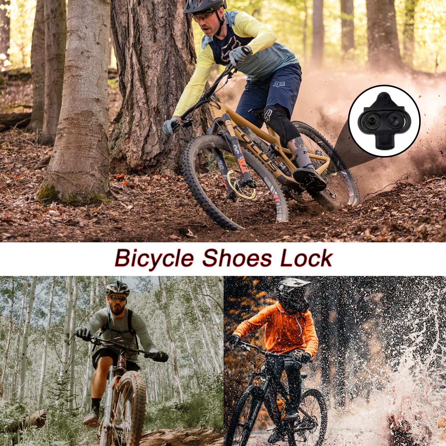 Crampons De Vélo Compatibles Shimano SPD SM-SH51 – Acier Robuste, Avec Vis Et Clé Hexagonale, Pour Homme Et Femme, Noirs