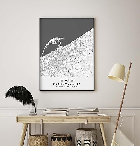 Miniatura 8 de Mapa de Erie, Pensilvania, Light 2 (12x16)