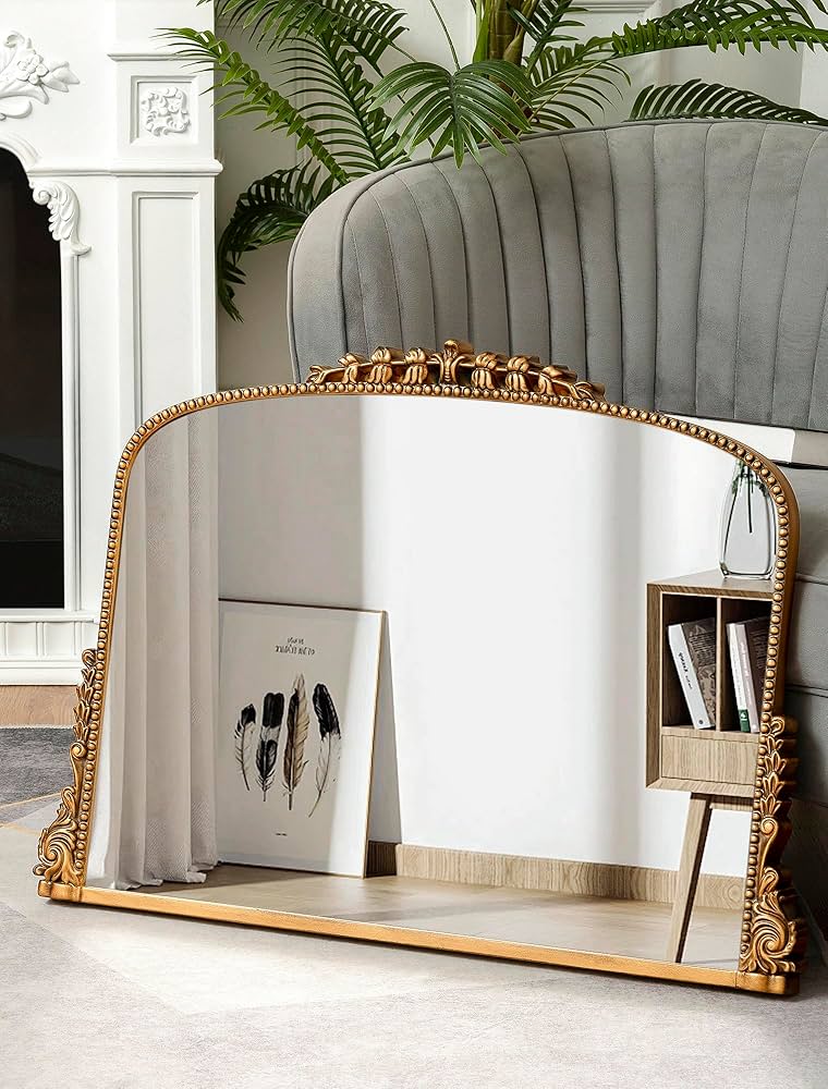 Amazon.com: SHYFOY Antique Gold Mirrors for Wall Decor