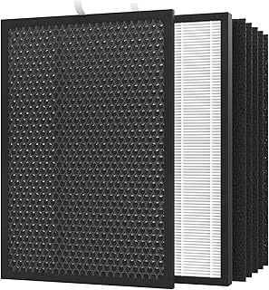 True HEPA Filter Replacement, Compatible with OV200 Air Cleaner Purifier, Including 1 True HEPA Filter, 1 Activated Carbon Filter, and 4 Extra Pre-Filters, Part # RF200