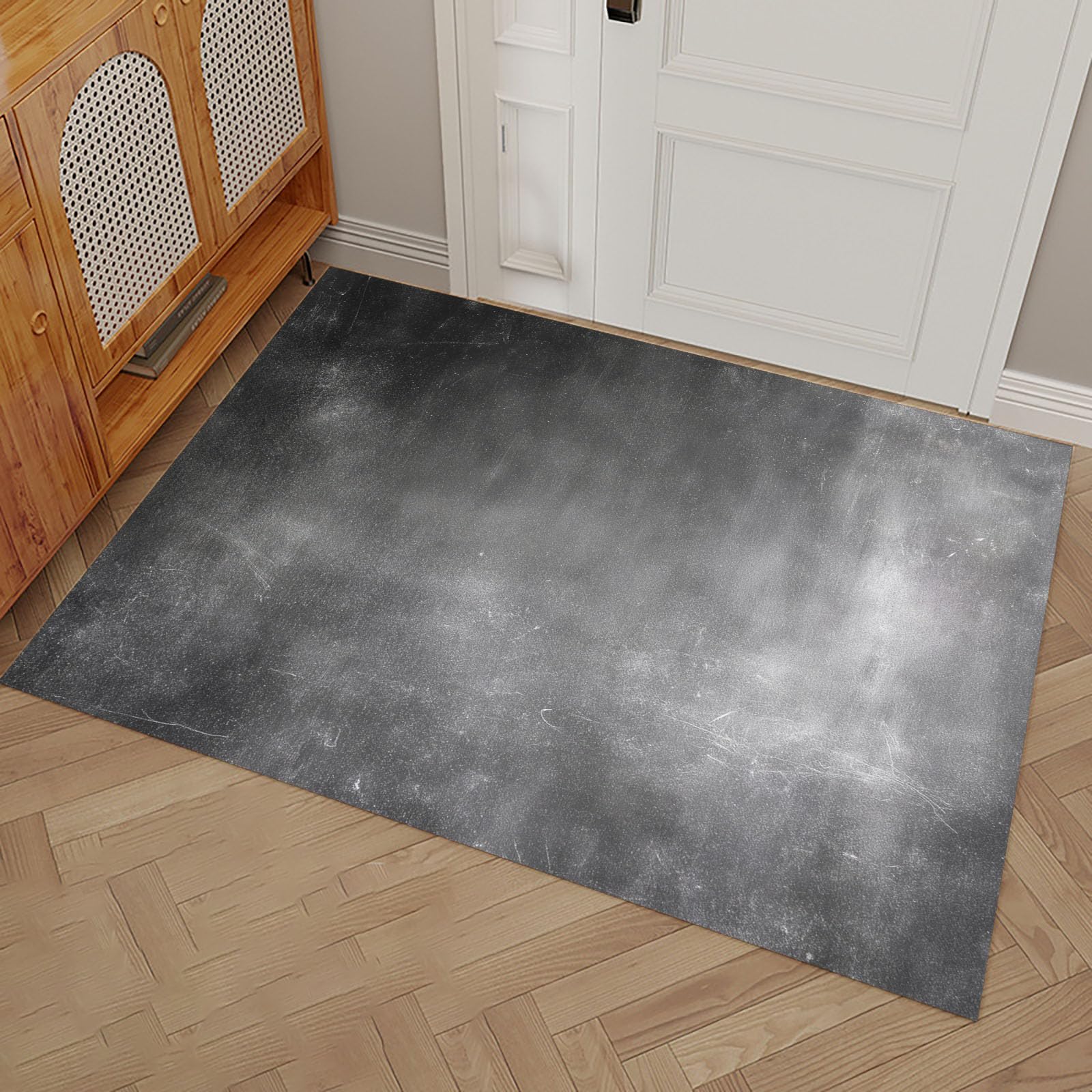 Paillasson d'entrée 50x80cm gris antidérapant et lavable