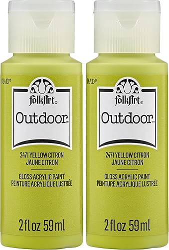 Miniatura 4 de FolkArt Pintura acrílica para exteriores en varios colores (2 onzas), plata esterlina metálica 1642