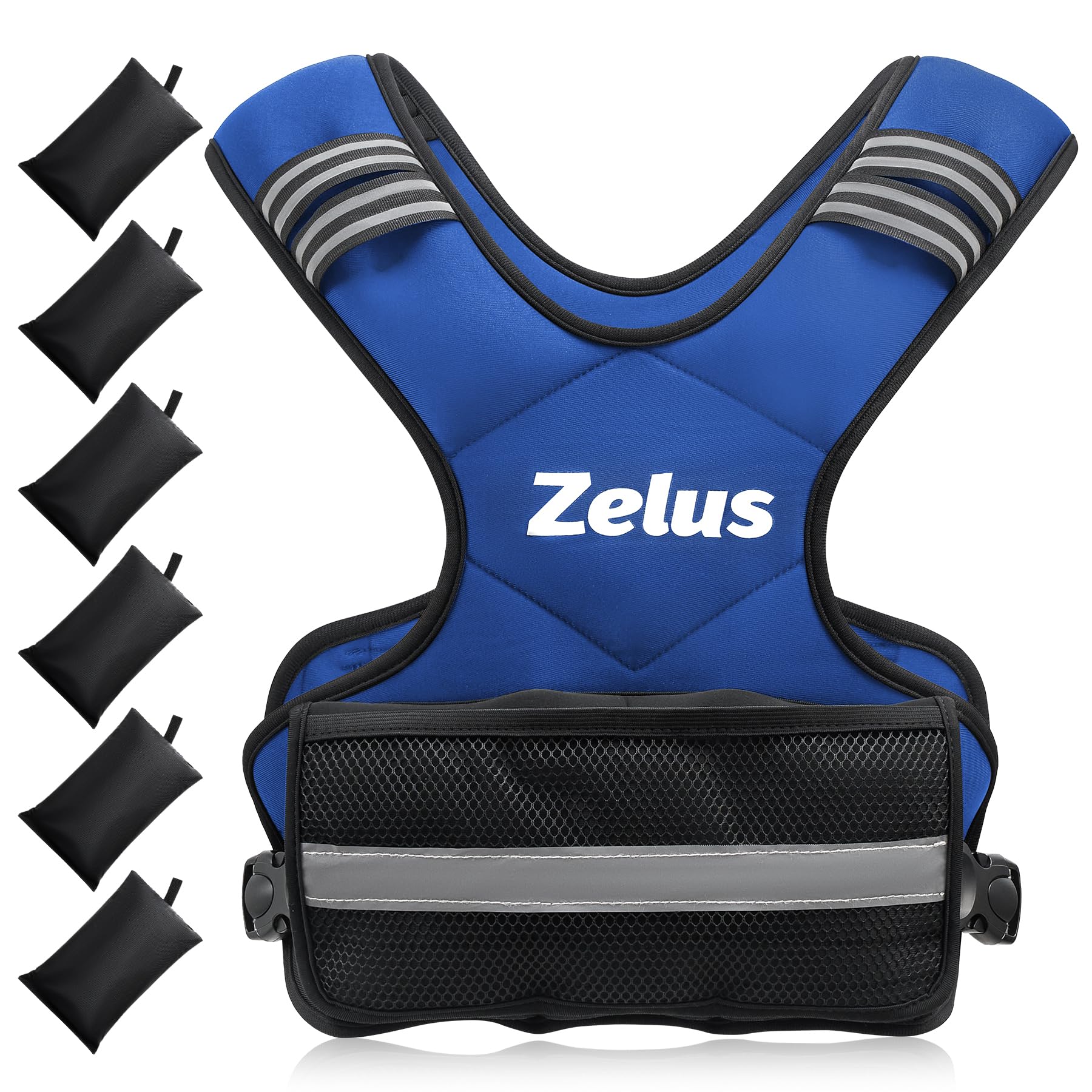 ZELUS Weighted Vest for Men Women,Adjustable 4-32lb Vest, Removable Weights