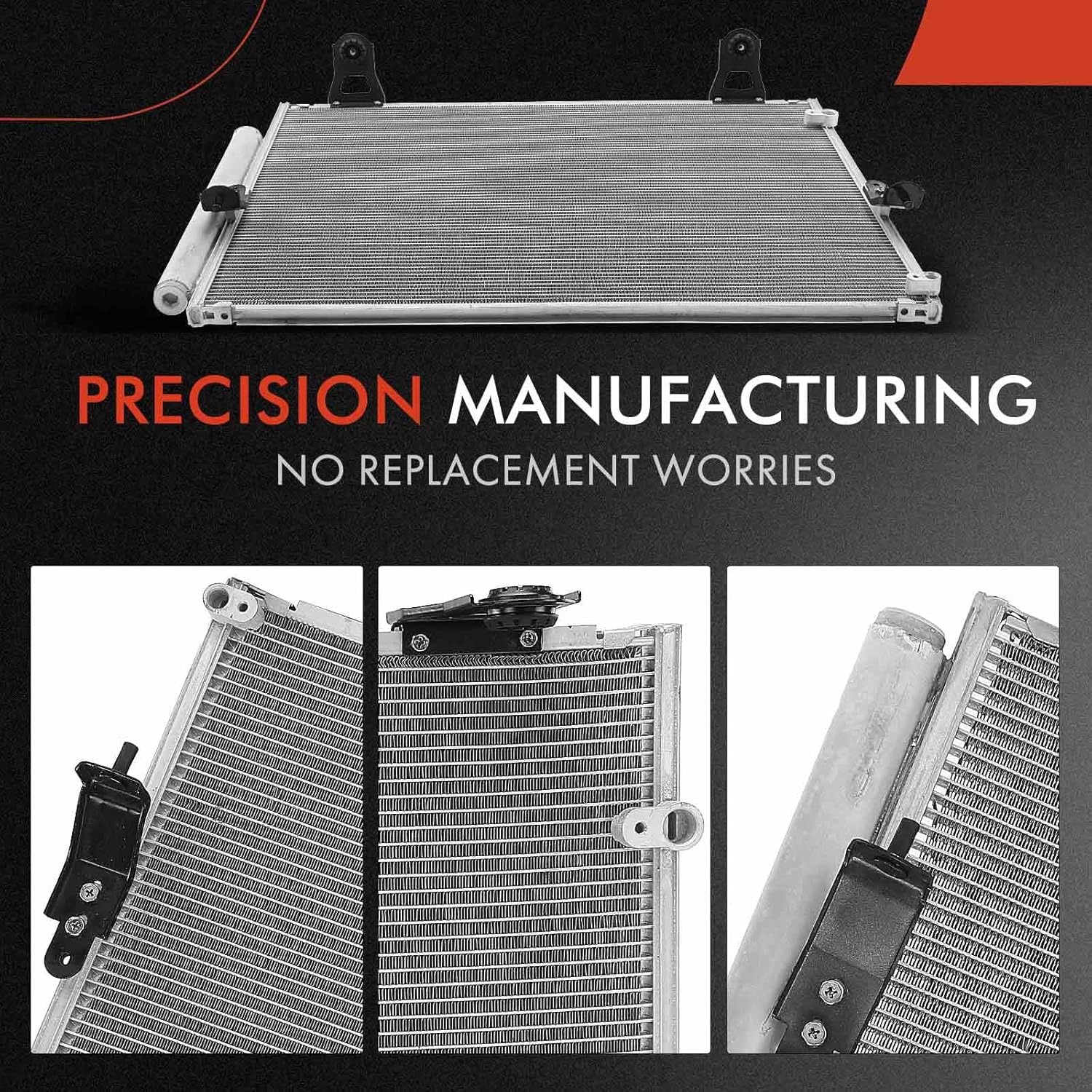 A-Premium Engine Coolant Radiator & A/C Condenser Cooling Kit Compatible with Ford Fusion 2010-2012 & Lincoln MKZ 2011-2012 & Mercury Milan 2010-2011, 2.5L, Automatic CVT Transmission, 2-PC Set