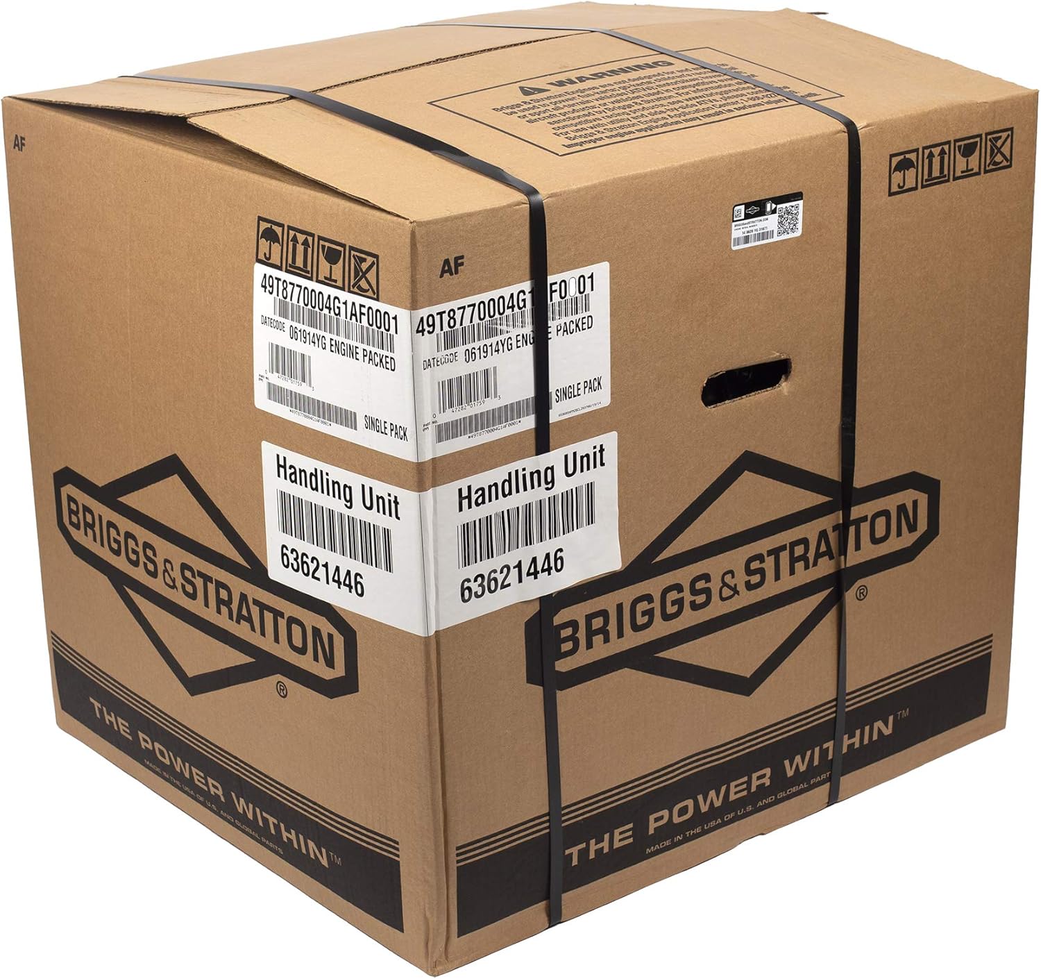 Briggs & Stratton engine in shipping box