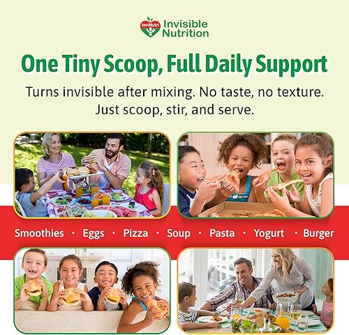 Miniatura 5 de InviNutri Superalimento en polvo para comensales quisquillosos, sin sabor, agradable al tacto, 40 veces rico en nutrientes, 30 mg de sulforafano -