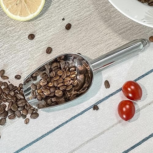 Miniatura 3 de Cuchara de hielo de metal de 3 onzas, pequeña cuchara de hielo de acero inoxidable para máquina de hielo, cubeta de hielo, cocina, congelador, bar,