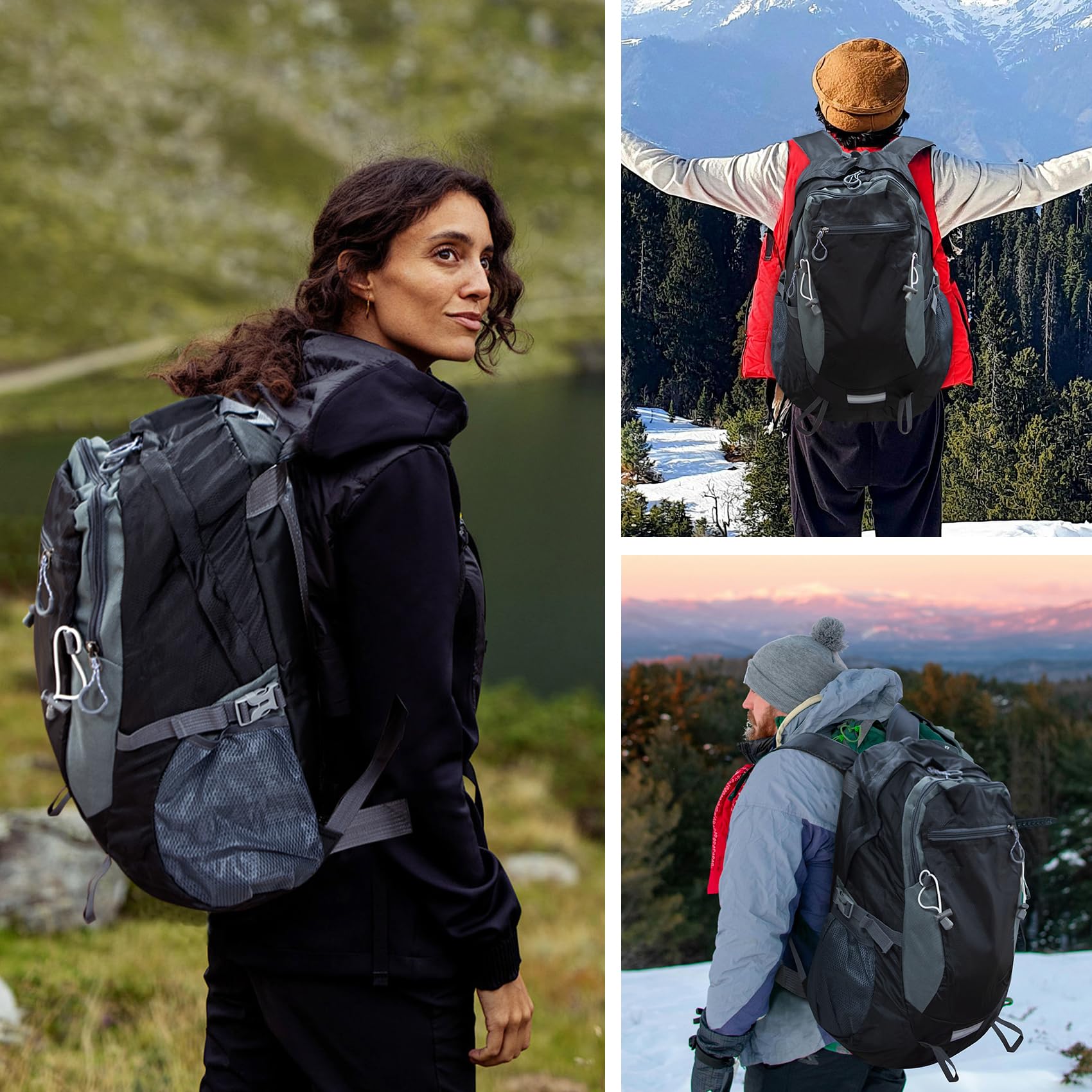 Long Keeper Plecak turystyczny - wodoodporny plecak kempingowy lekki outdoorowy plecak sportowy do trekkingu, wspinaczki, narciarstwa, spacerów, jazdy na rowerze, podróży
