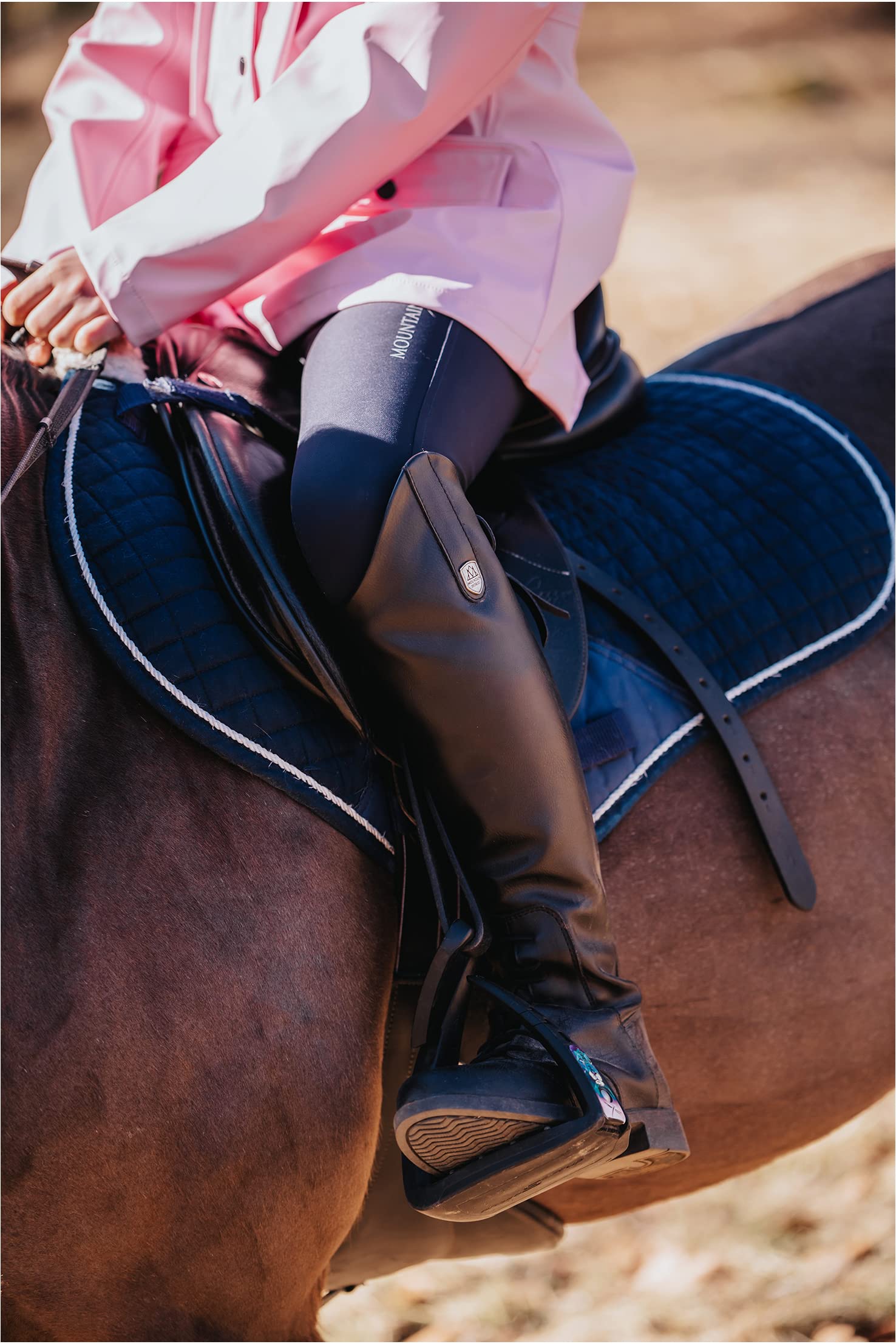 Mountain Horse 2022 Junior Veganza Long Riding Boots - Black Footwear Calf Size - Regular/Wide, Footwear Size - 36