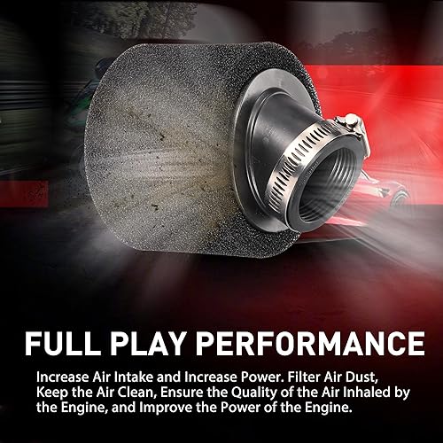 Miniatura 4 de WOOSTAR Filtro de aire de 1.496 pulgadas de repuesto para 125cc 150cc CRF Kawasaki KLX ATV 4 ruedas Quad Scooter Dirt Pit Bike Negro