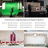 Vista 6 de LINCO Soporte de fondo para fiestas, 9 x 20 pies, kit de fondo de estudio de video resistente 4166 para bodas, fiestas, sesión de fotos