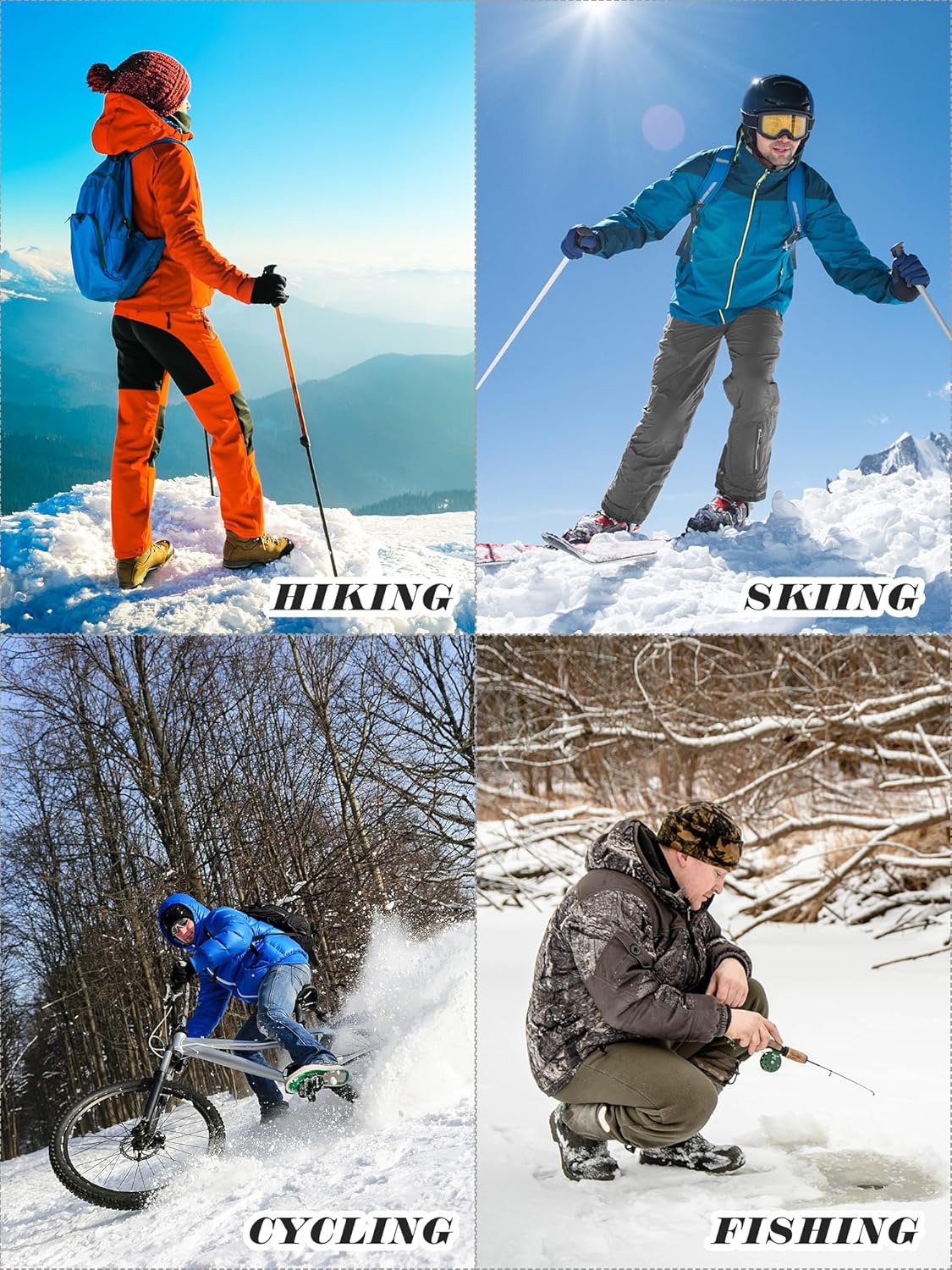 Suhine 50 Pairs Homeless Men Socks Bulk Thermal Winter Boot Sock Cotton Unisex Thickening and Velvet Crew Socks Winter Warm Thickened Sports Hiking Socks for Thanksgiving Homeless Men Women - Image 6