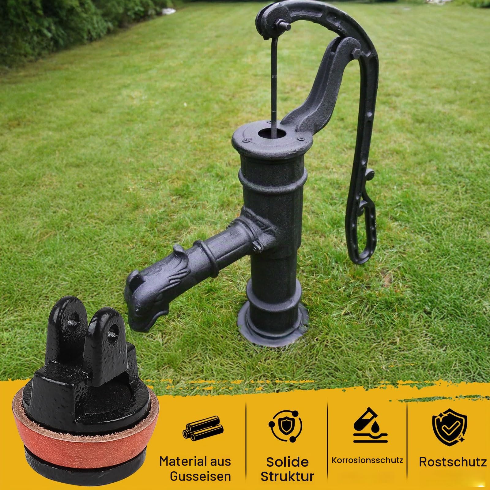 MIGUBIGU Schwengelpumpe Ersatzteile Typ 75 mit Dichtungsring, Handschwengelpumpe Ersatzkolben, Wasserpumpen Ersatzteile, Schwengelpumpe Kolben, Schwengelpumpenkolben für Gartenpumpe Handpumpe Baumarkt