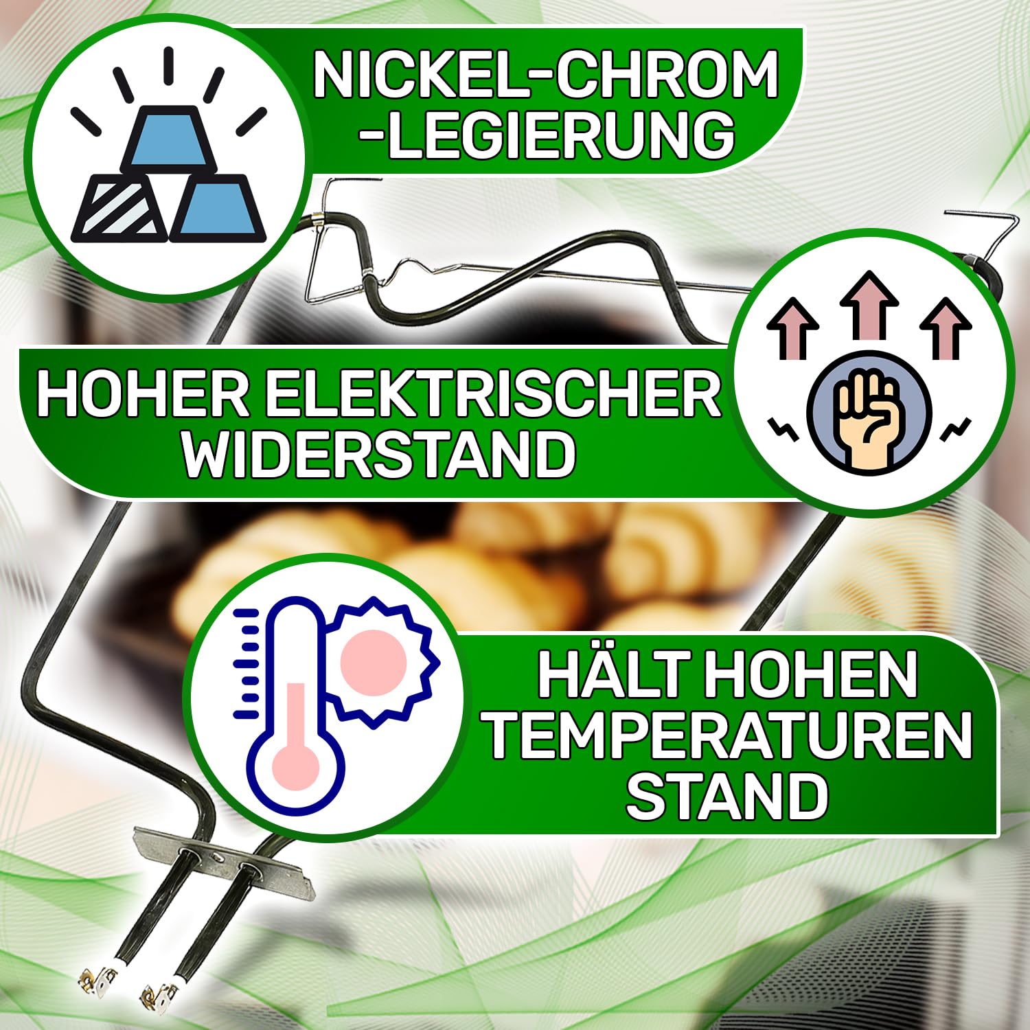 ONIX TECH Unteres Heizelemente für Backöfen & Herde 1150 W 220 V/240 V mit Originalcode 481010551720 C00319574 für Whirlpool für Indesit - Garantie 5 Jahre