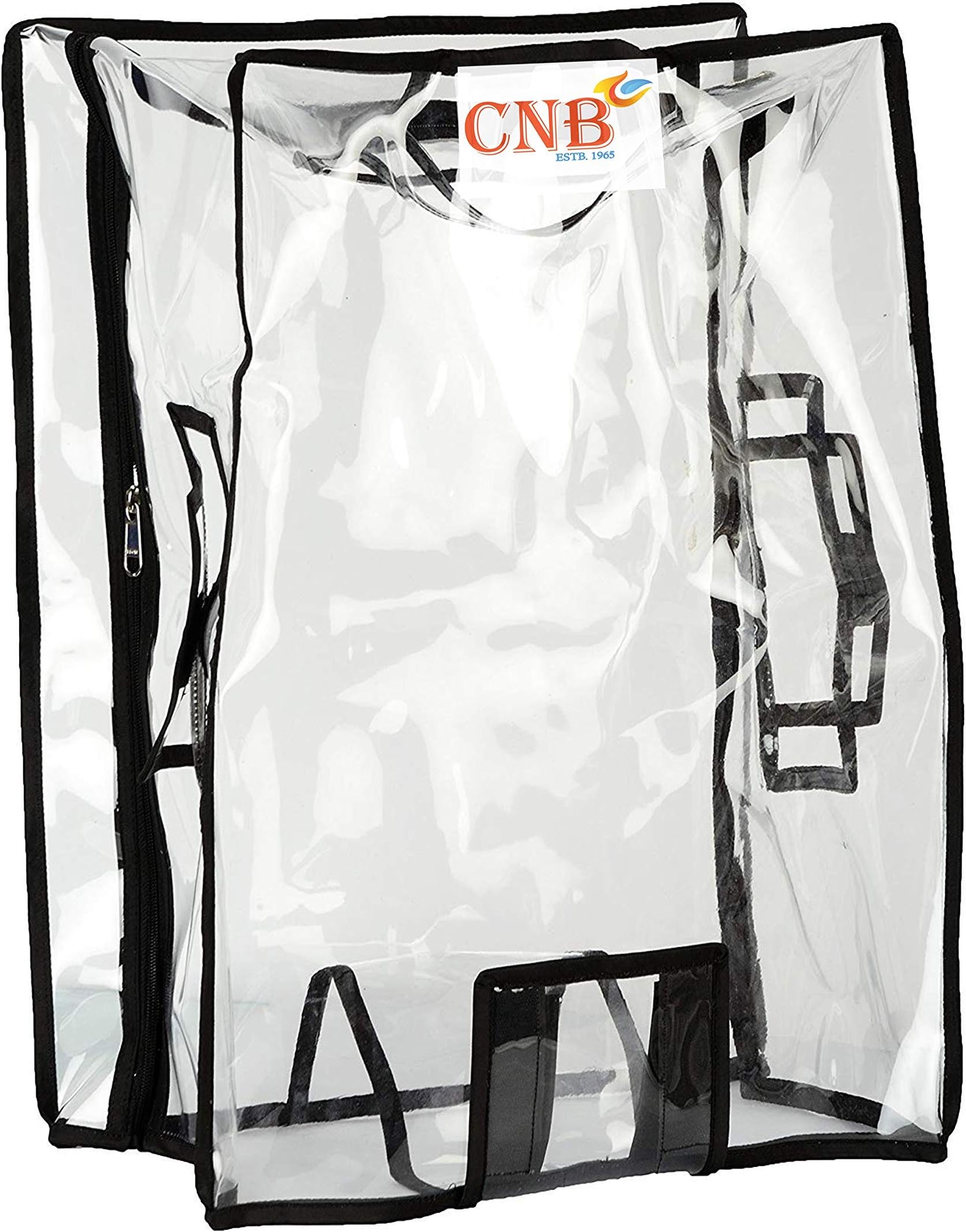 CNBWaterproof|Dust Proof Suitcase Cover & Trolley Bag Cover with Zipper_Soft Luggage 20"_Suitable for 55cm Suitcase Cover_Transparent_(Pack of 2)