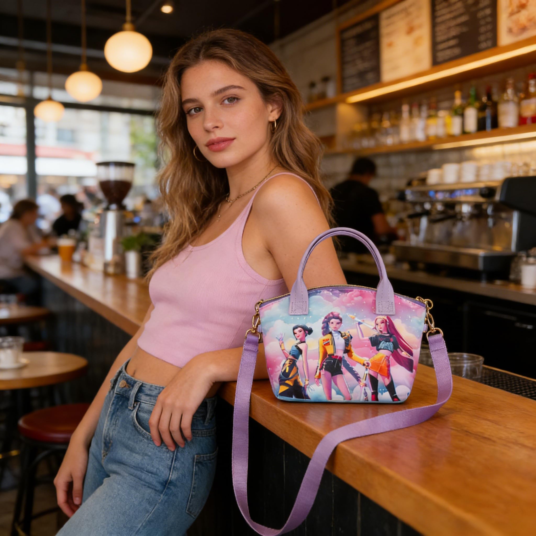 KDWER Cartoon Sling Crossbody Bag Kawaii Storage Bag Travel Cute Purse Bags for Women — view 5