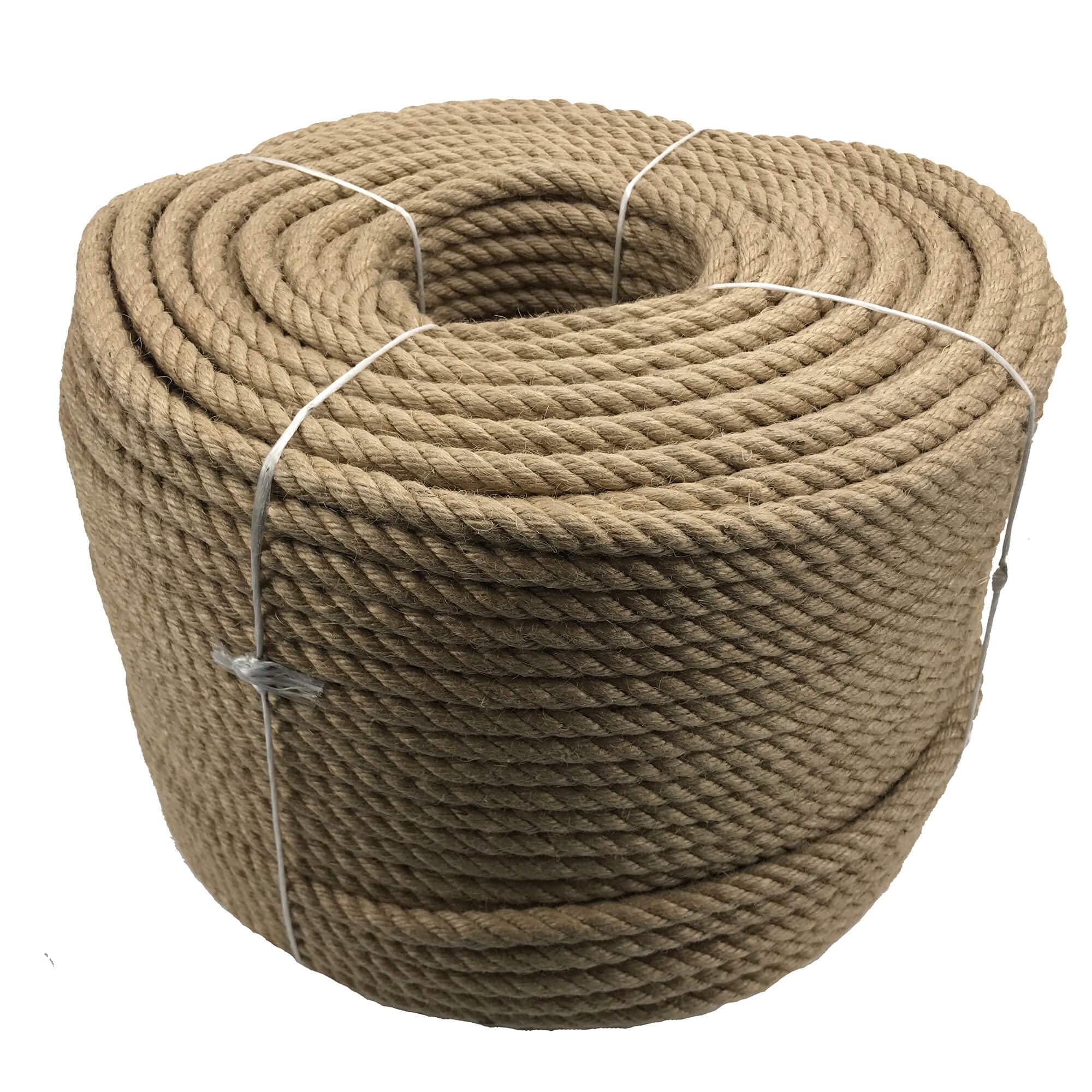 RopeServices UK - 40mm Natural Jute Decking Rope x 10m Decorative Garden Rope, Balustrade