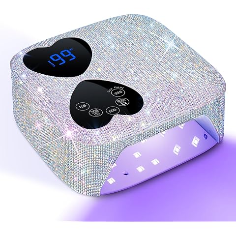 UV LED Nail Lamp Cordless, HUITINE 80W Rechargeable UV Light for Gel Nails, Profess...