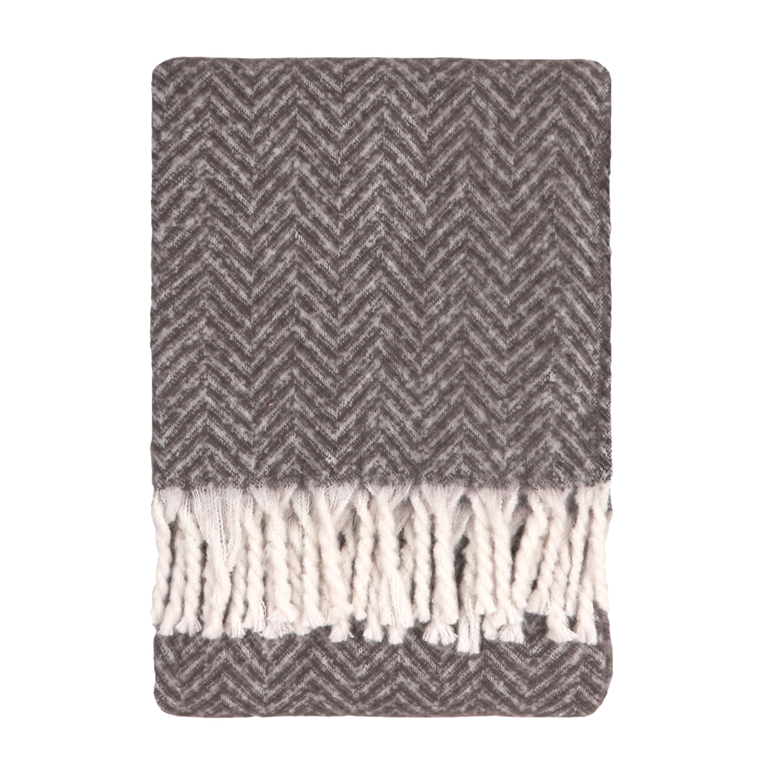 furn. Tweedie Throw (Charcoal - 130x180cm)