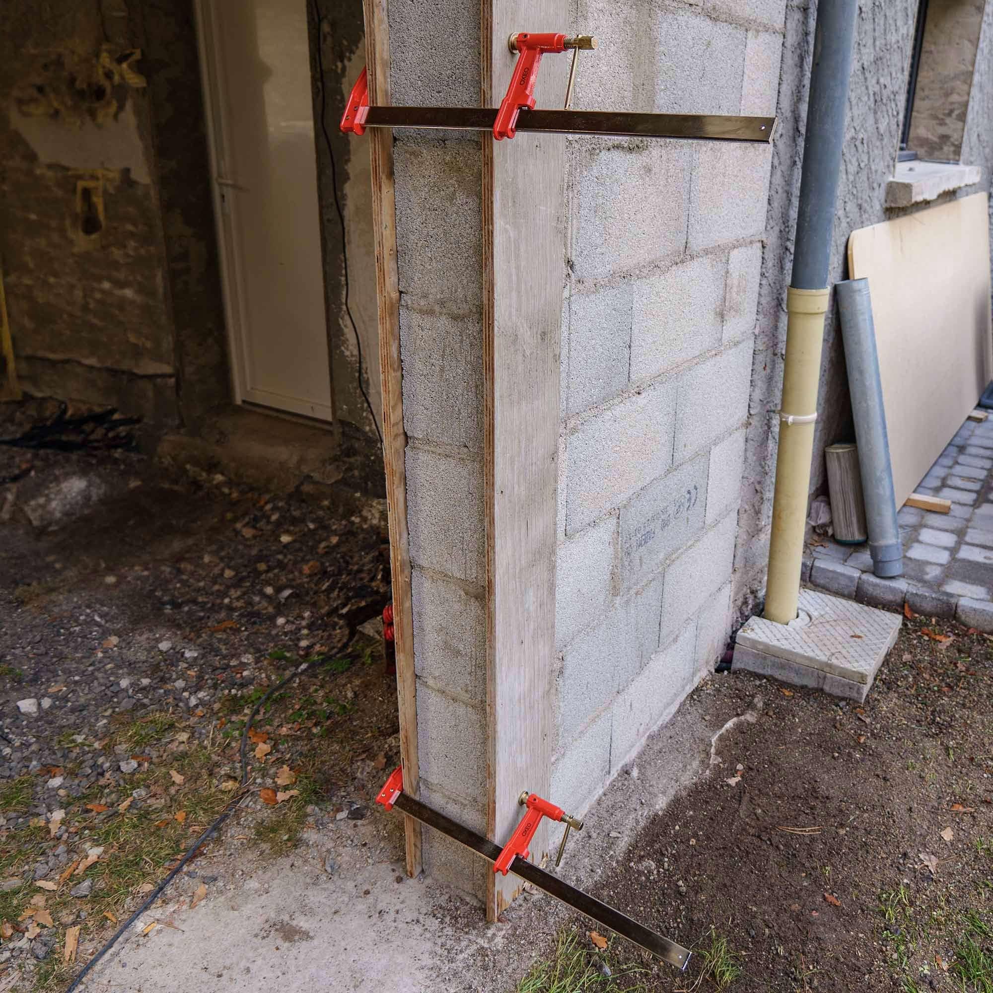 Lot de 6 serre-joints à pompe - 2 x 30cm, 60cm et 80cm - Acier laminé - Frein anti glissement