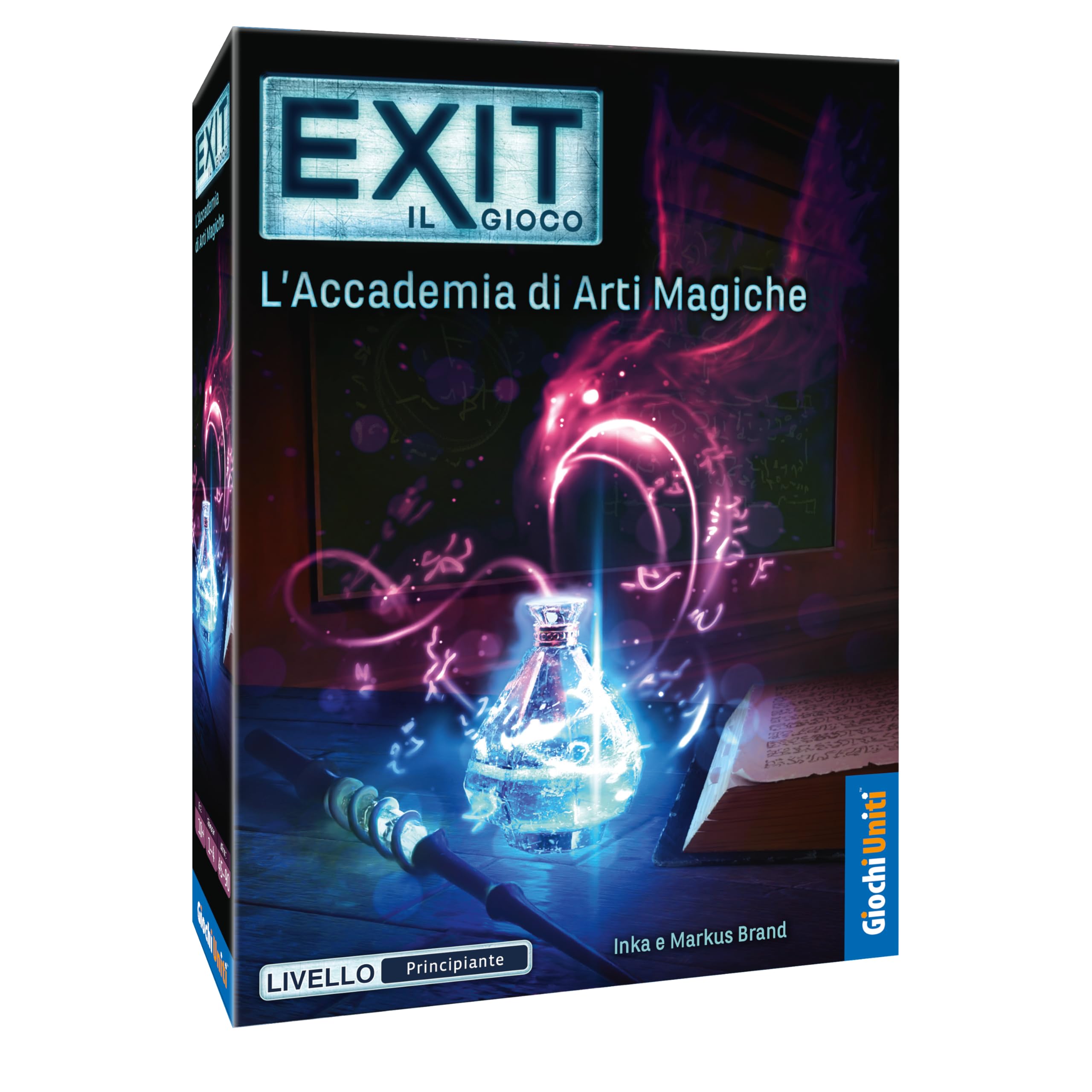 Giochi Uniti - Exit - La Academia de Artes Mágicas, Escape Room, 1-4 Jugadores, 12+ Años, GU842, Edición Italiana