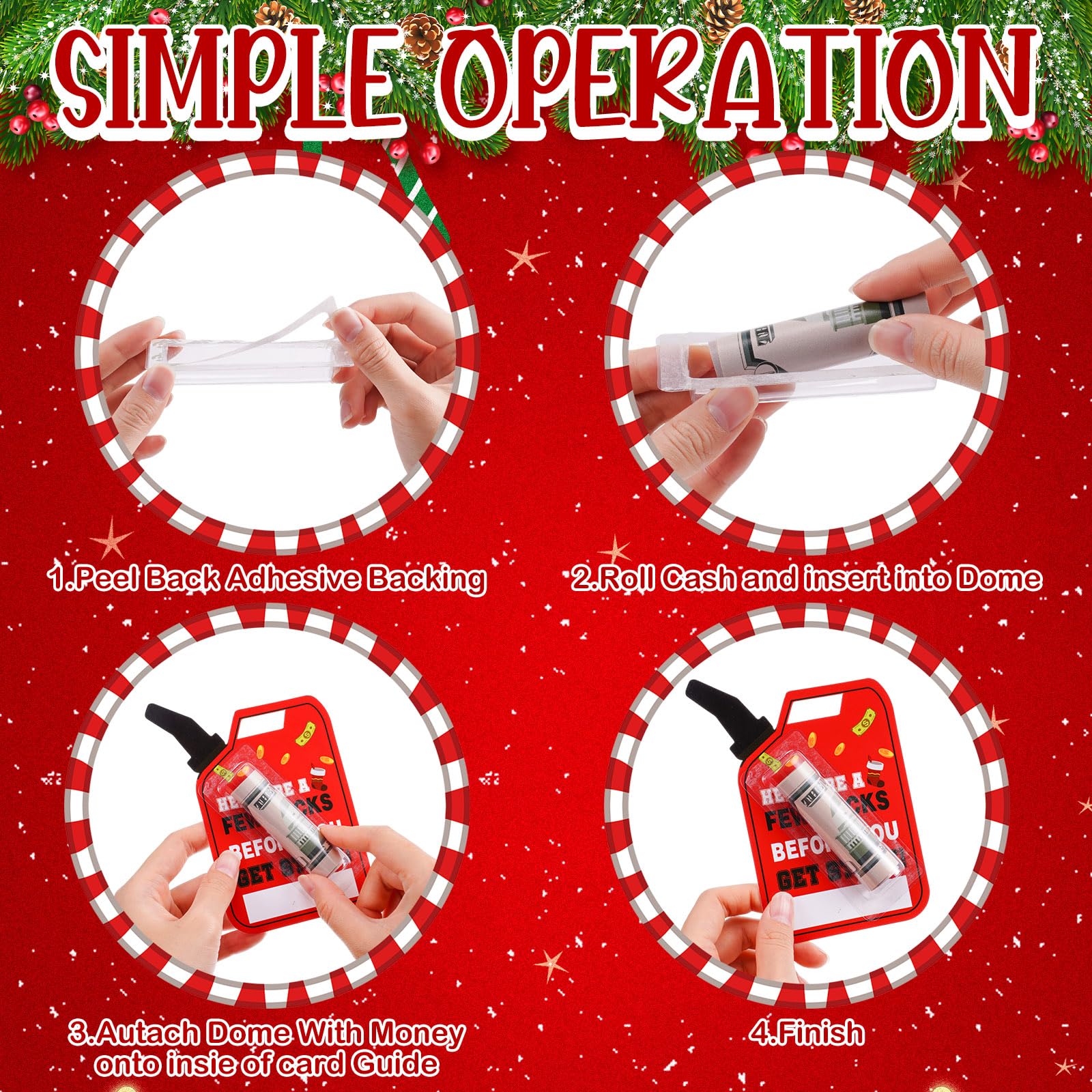 Colarr 12 Pcs Money Holders Gas Can Cash Gift Cards Employee Appreciation Money Clip Gifts for Teacher Nurse Father Christmas Birthday Holiday 2026 Graduation New Year Funny Gifts for Adults
