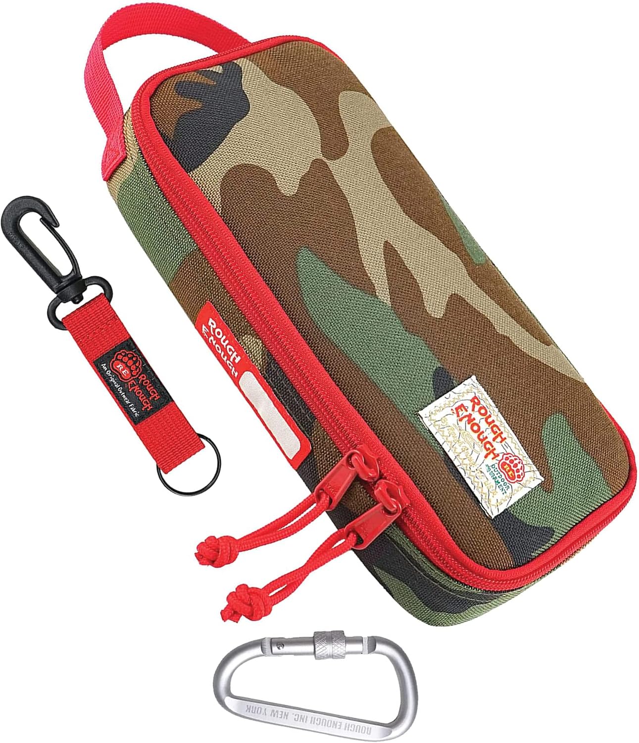 Rough Enough Large Pencil Case for Boys Kids School Marker Case Pencil Pouch bag for Adults Art Supply Organizer in Camo Cordura