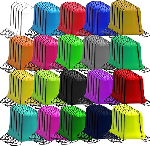 Bolsas con cordón negro, 20 colores, Cordón