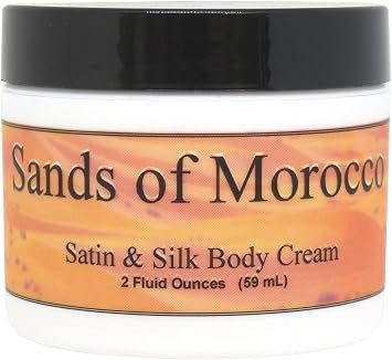 Sands Of Morocco Satin and Silk Cream, Body Cream, Body Lotion, 2 oz
