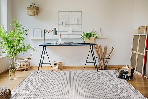 Miniatura 9 de CAMILSON Alfombra de pelo largo para bebé de 8 x 10 pies, moderna, de lujo, estilo bohemio, abstracto, fácil de llevar, suave, resistente a las