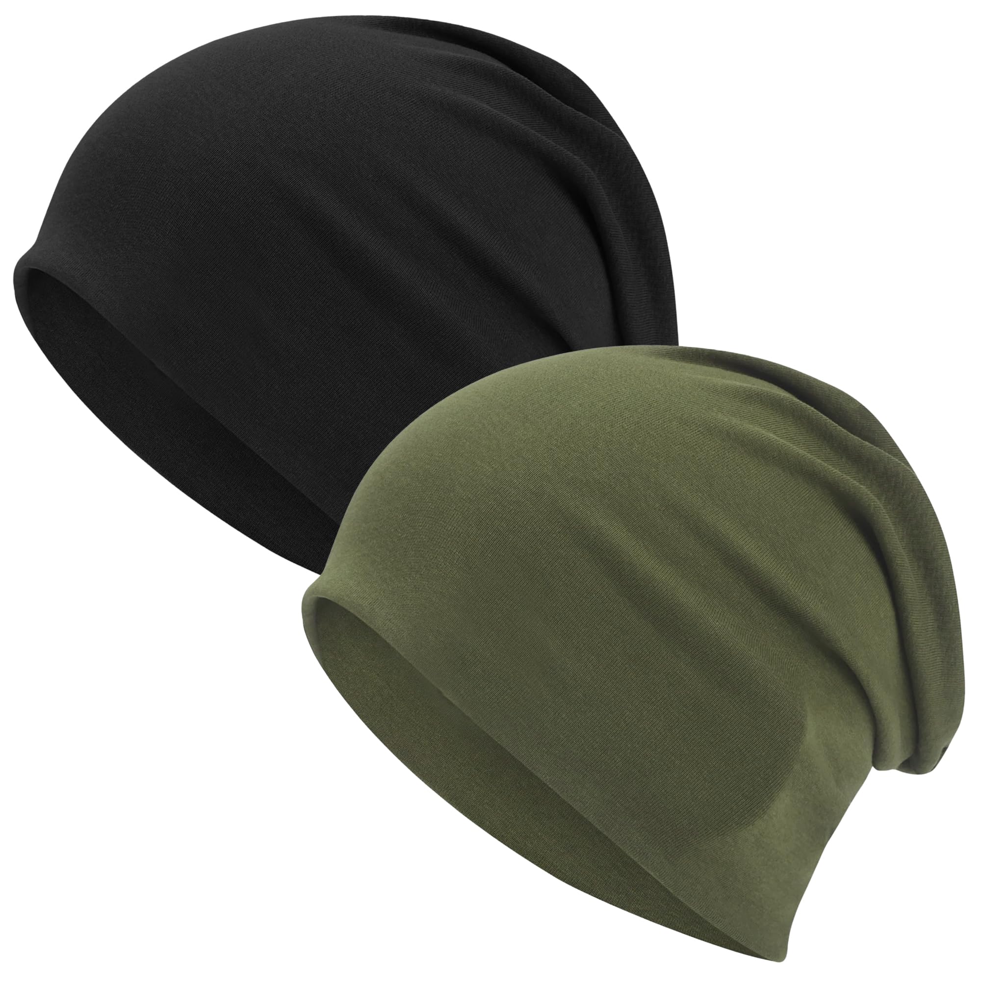 ROYBENS 100% Cotton T-Shirt Beanie for Women Men Slouchy Beanies Soft Hipster Daily Hat Lightweight Skull Cap — view 15