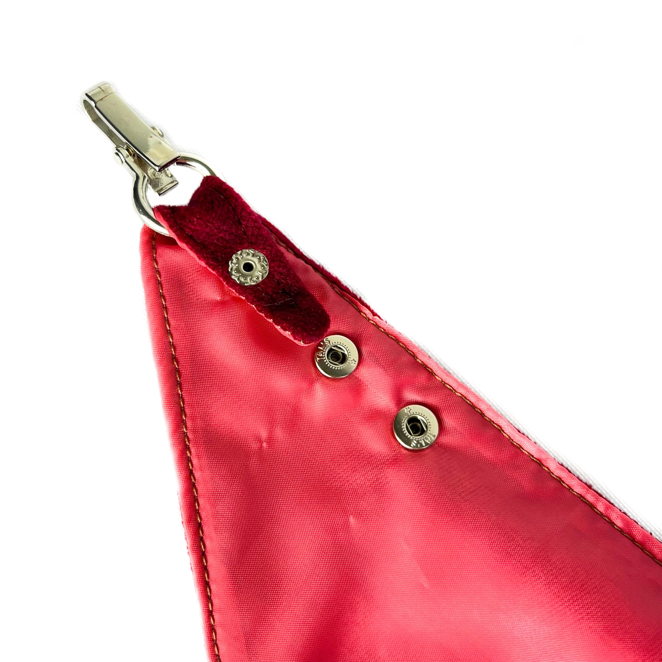 Bandana per cani con chiusura in metallo – collare regolabile per cani in morbido velluto, facile da pulire e confortevole (Ciliegia, L)