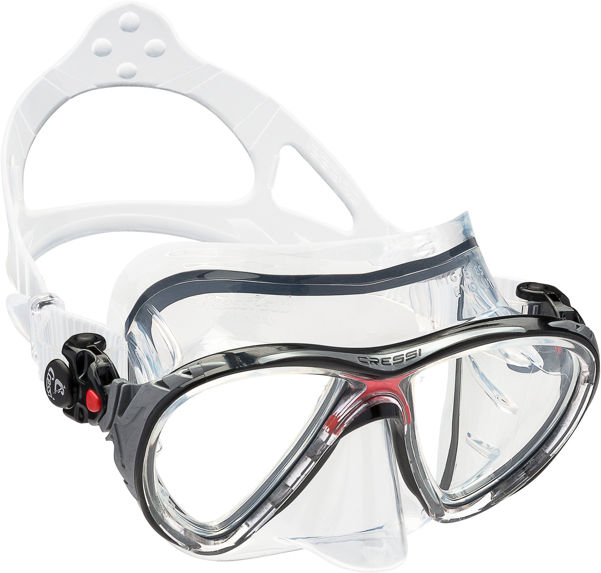 Cressi Big Eyes Evolution, Clear/Red