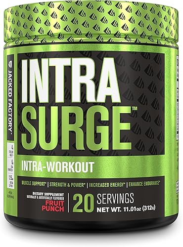 INTRASURGE Intra Workout Energy BCAA Powder - 021oz de aminoácidos BCAA cafeína natural malato de citrulina de 014oz y más para construcción