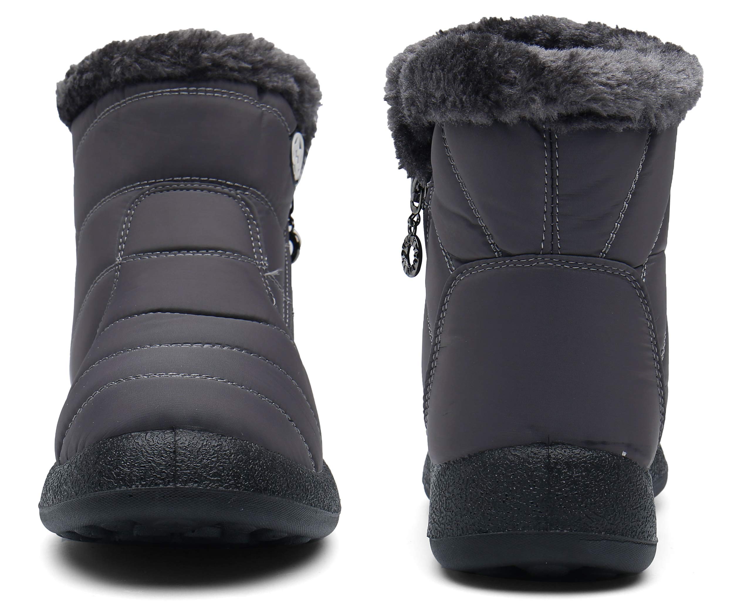 Hsyooes Stivali Donna Invernali Stivaletti Moda Stivali da Neve Foderato Caldo Scarpe da Inverno Impermeabili