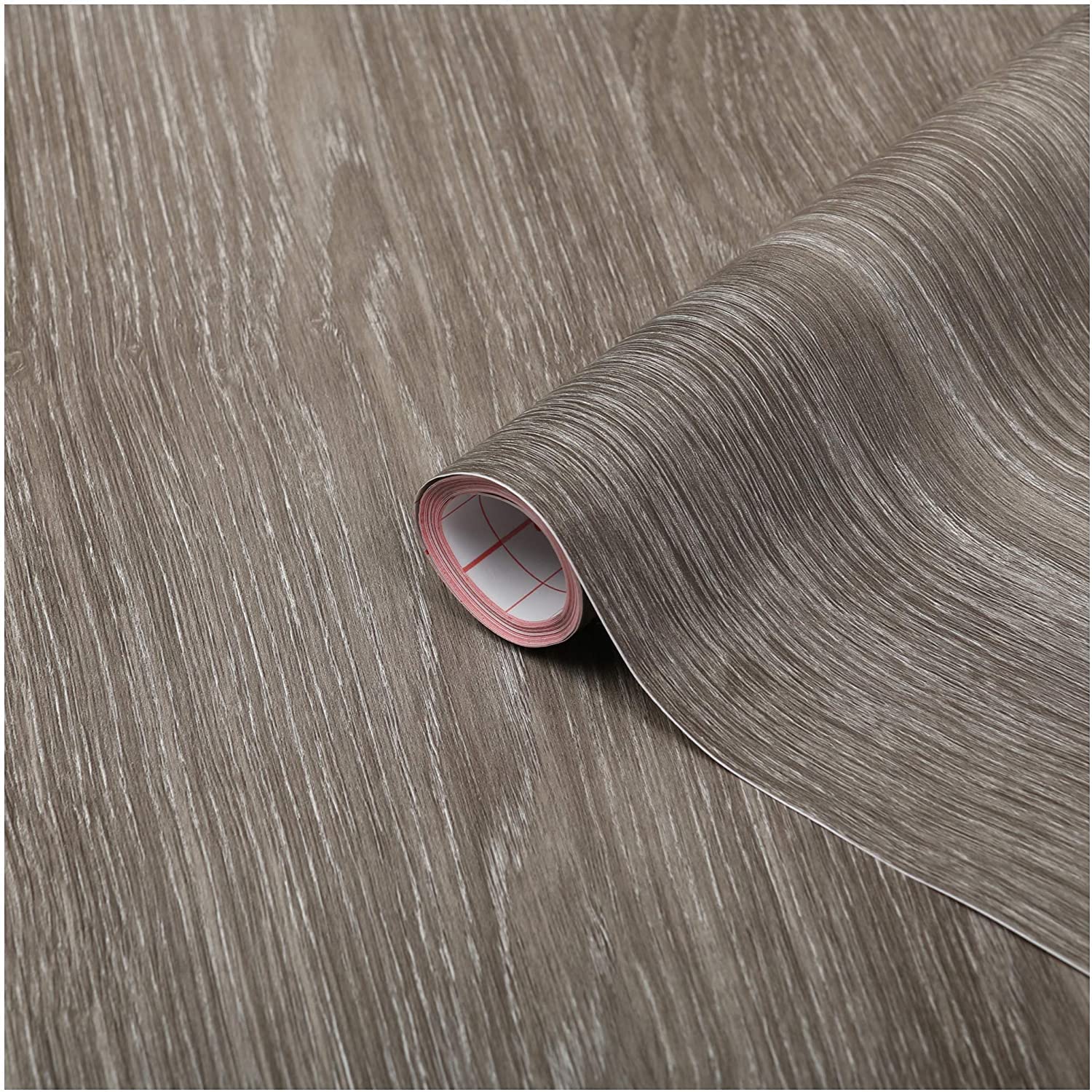 Lámina autoadhesiva para renovar muebles de cocina en diseño de madera roble Sheffield gris