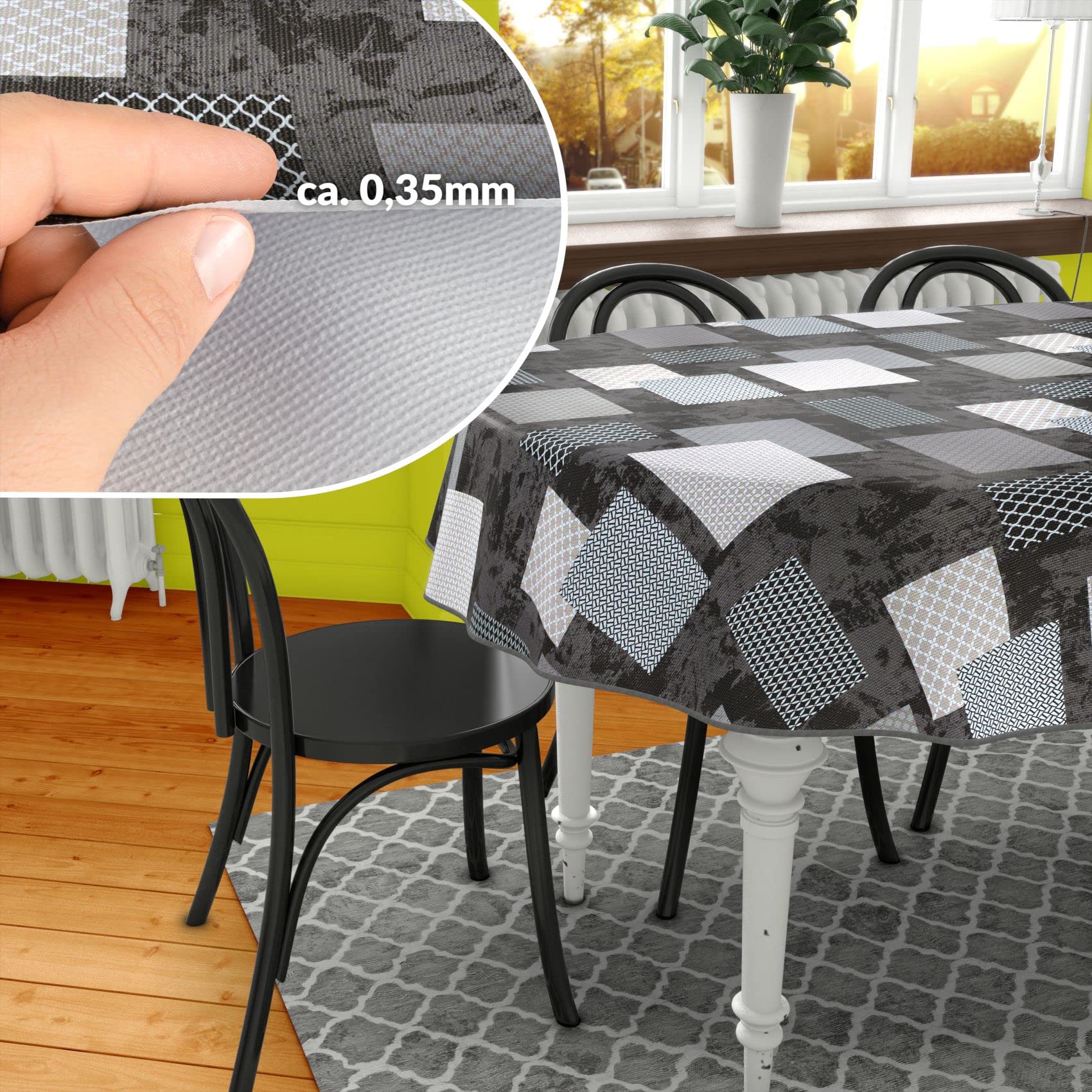 Nappe En Toile Cirée Lavable, Rectangulaire, Ronde, Ovale, De