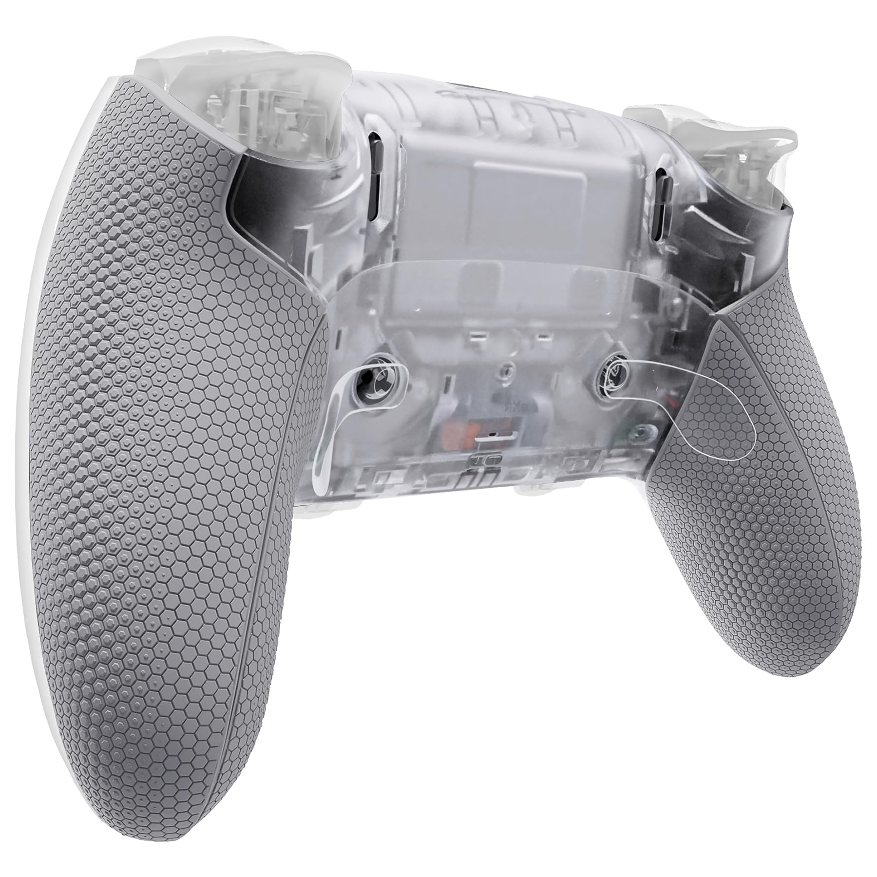 eXtremeRate Beyond-Arc Coque Arrière pour ps5 Edge Manette avec Grip en Caoutchouc & Coque Décorative de Remplacement pour ps5 Edge Controller-Gris Plomb Foncé