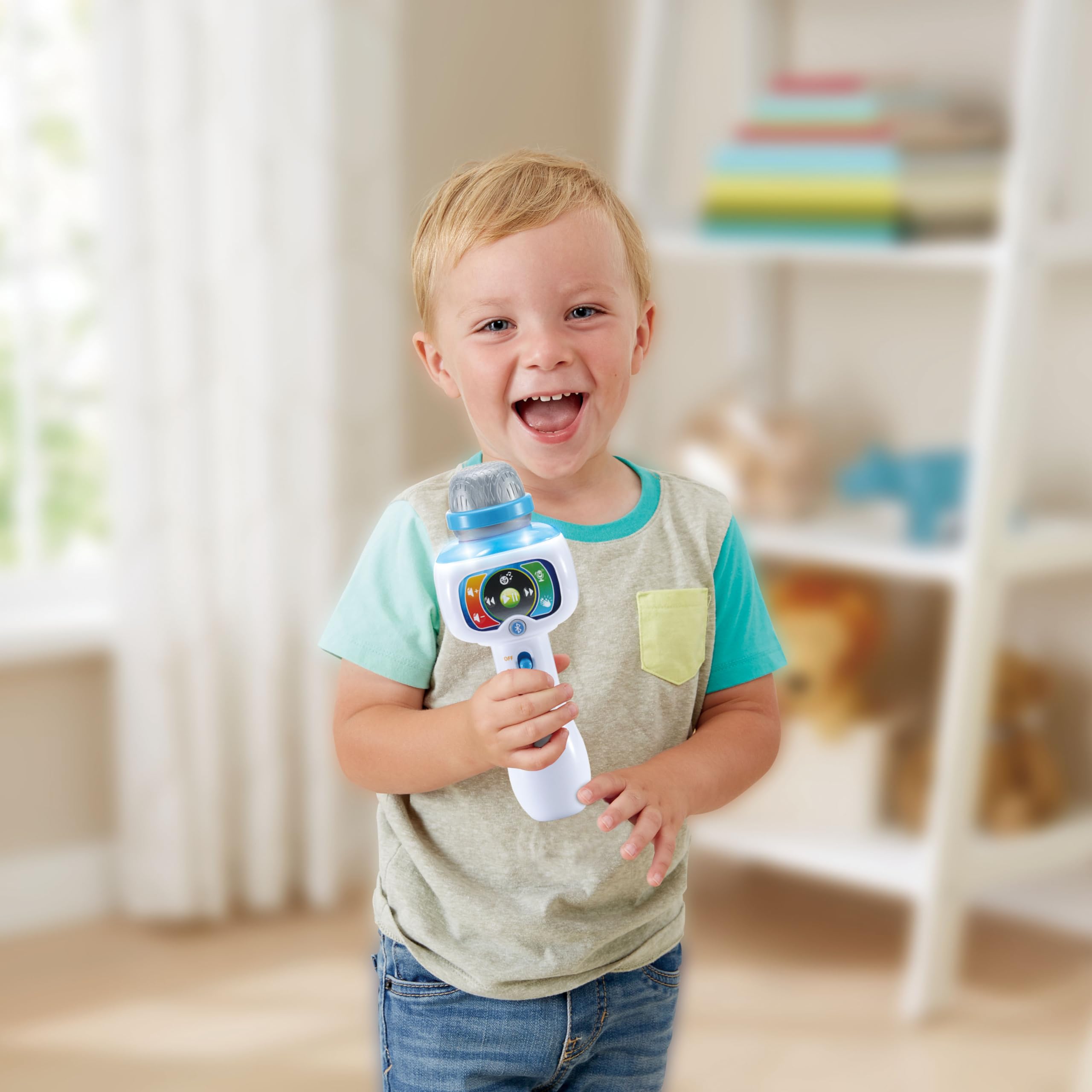VTech - Micrófono Infantil Karaoke Canta Conmigo, Juguete para niños +2 años, Color Blanco, Versión ESP