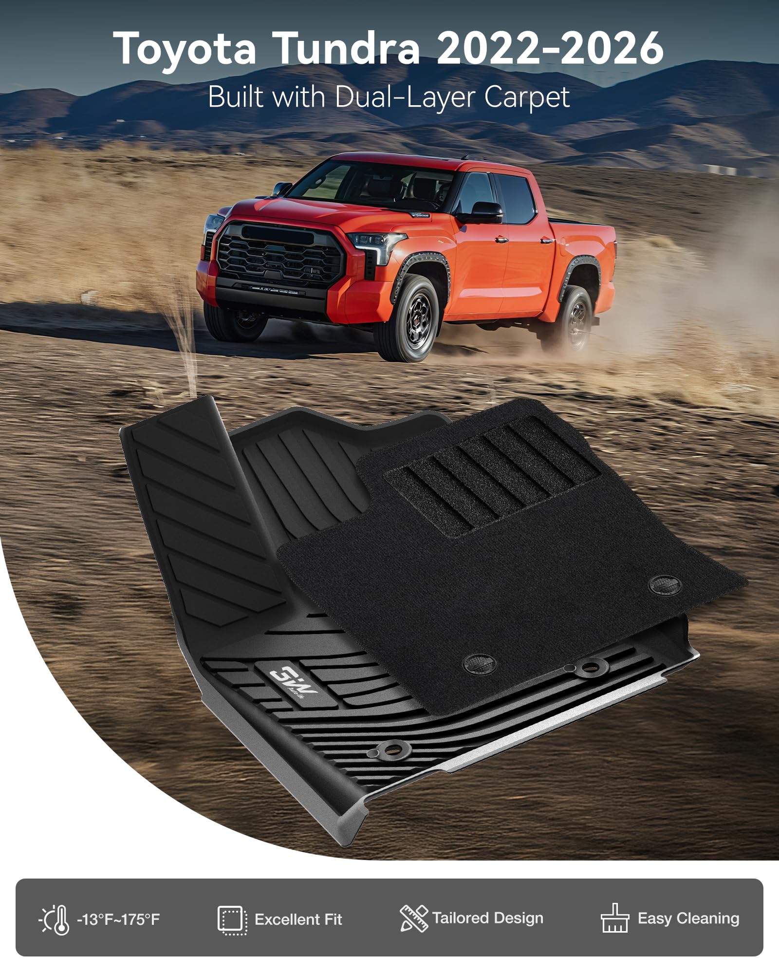 Amazon.com: 3W Floor Mats & Front Carpets Fit 2022-2026 Toyota