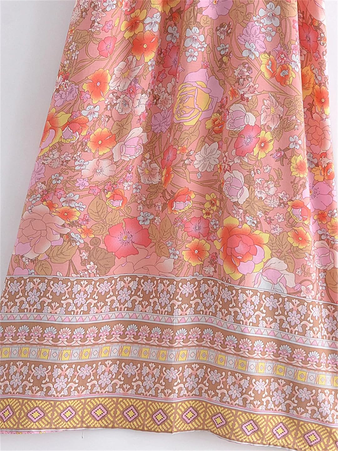 Disimlarl Kimono bohemio con estampado floral para mujer, mangas murciélago, maxi, bata de verano para bikini