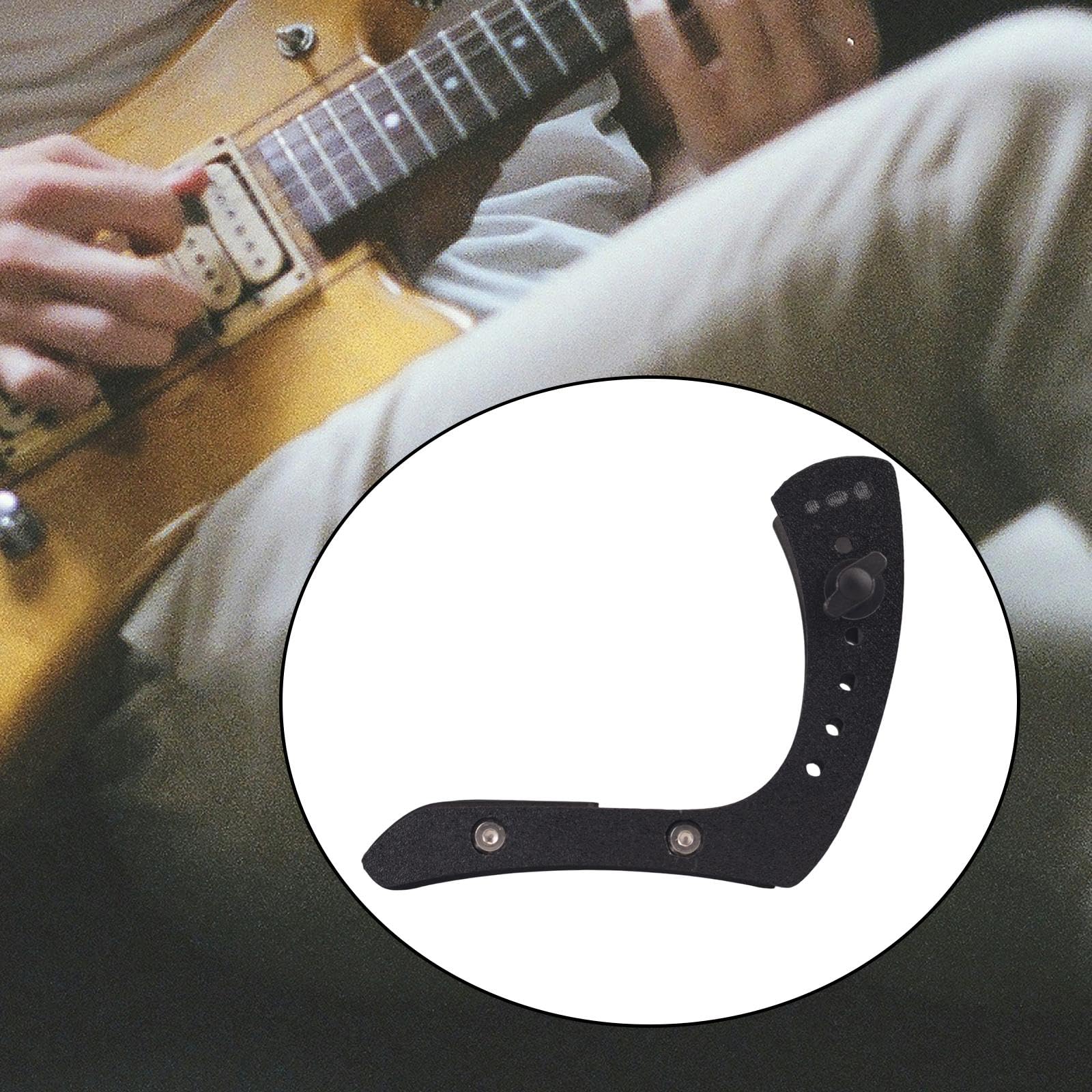 Poggiapiedi Ergonomico Regolabile per Chitarra Elettrica, Supporto Professionale per Gambe E Piedi, Nero