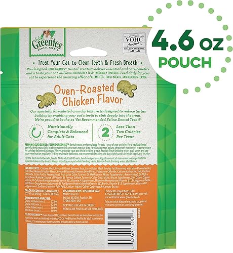 Miniatura 2 de Paquete variado (3) Greenies Natural Dental Care - Golosinas para gatos (atún, salmón, pollo), tamaño mega (4.6 onzas cada uno, 13.8 onzas en total)
