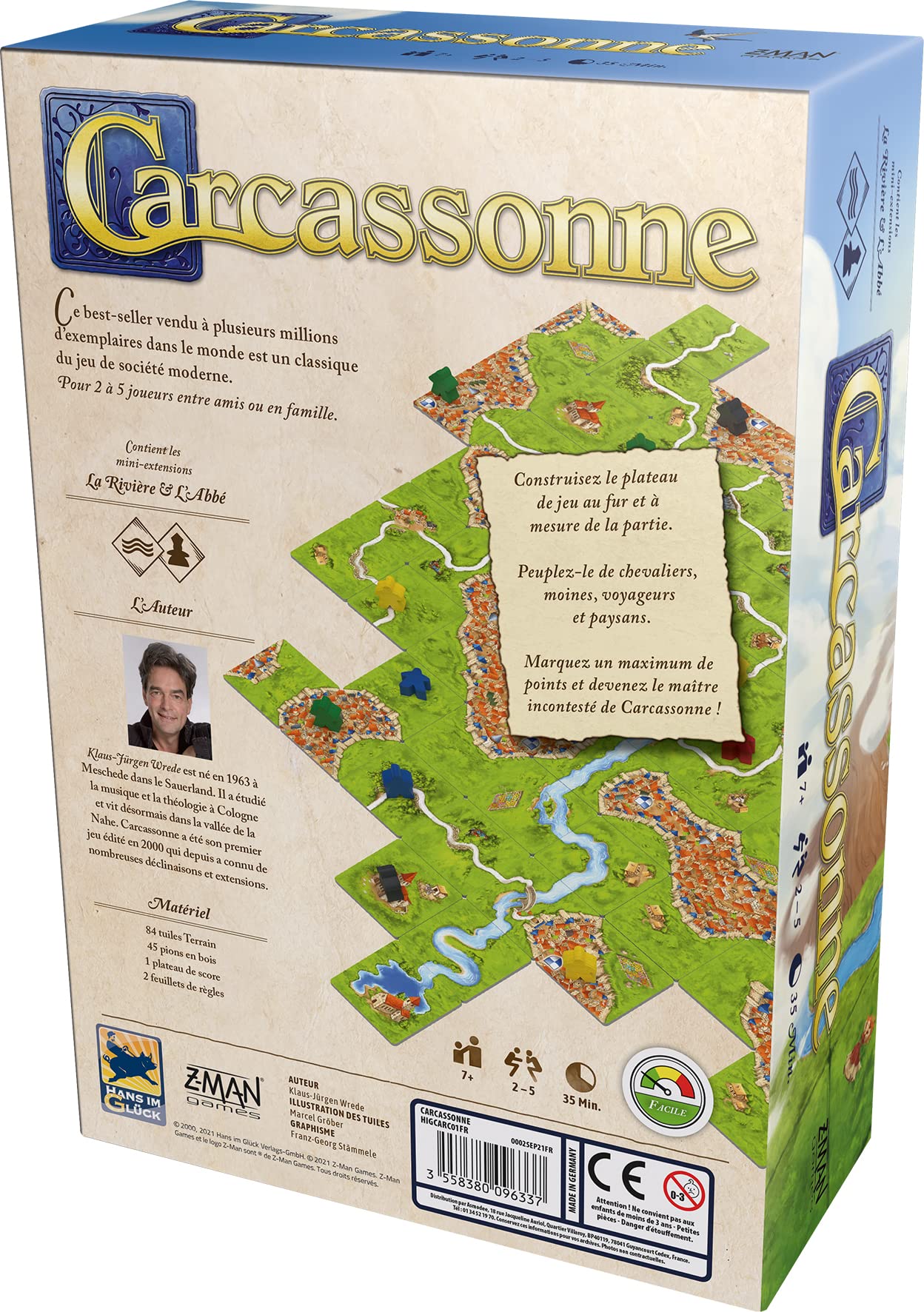 Asmodee Carcassonne - UNbox Now - Jeu de Société Moderne pour Enfants dès 7 Ans - 2 à 5 Joueurs & Cocktail Games - Trio - Jeux de Société - Jeux de Cartes - Made in France - Jeux Famille