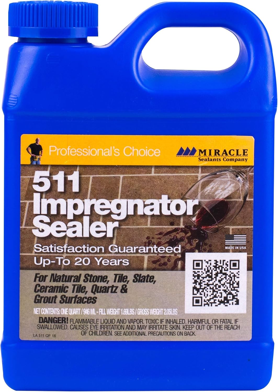 Miracle Sealants 511QT6 511 Impregnator Sealer, Quart, Clear - Household Wood Stains - 