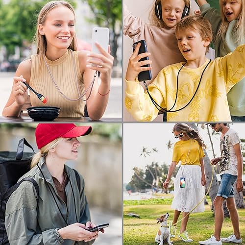 Miniatura 4 de Cordón para teléfono, correa para teléfono, la longitud es ajustable, correa para teléfono, 2 paquetes, aplicable a varios escenarios, libera tus