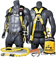 KwikSafety TYPHOON Safety Harness: 3 D-Rings, Back Support, Fully Padded - ANSI Z359.11-2025 Compliant Fall Protection